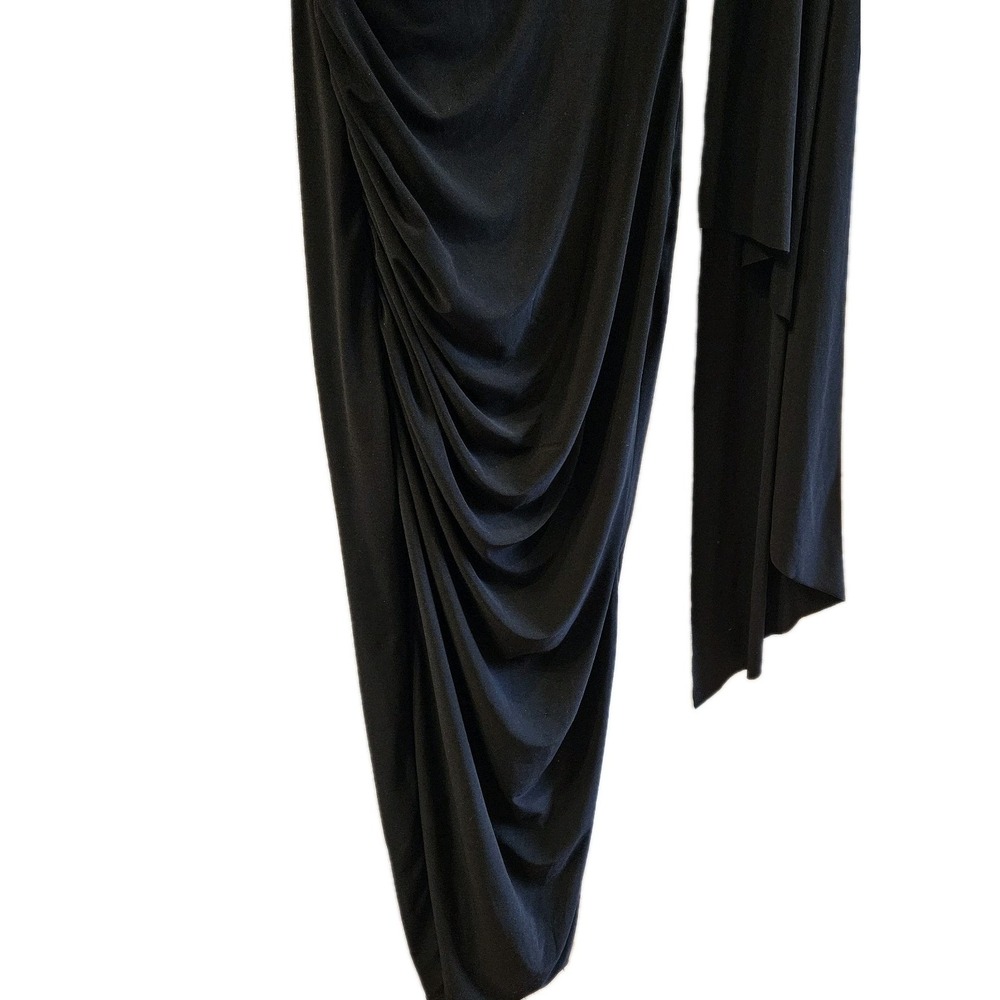 Club L London Black One‑Shoulder Ruched Gown • Floor Length Luxe Gala - Picture 6 of 13